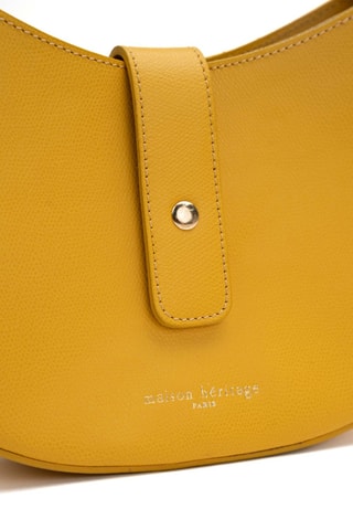 Sac porté épaule en cuir Piazza - Jaune