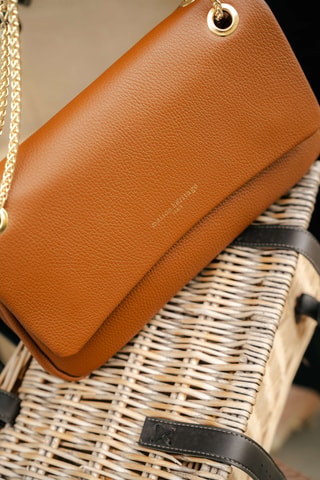 Sac porté épaule en cuir Tiva - Camel