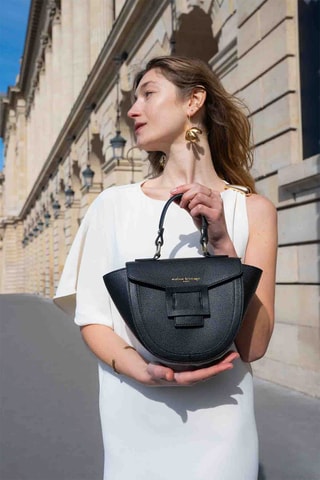 Sac à main en cuir Mini Votti - Noir
