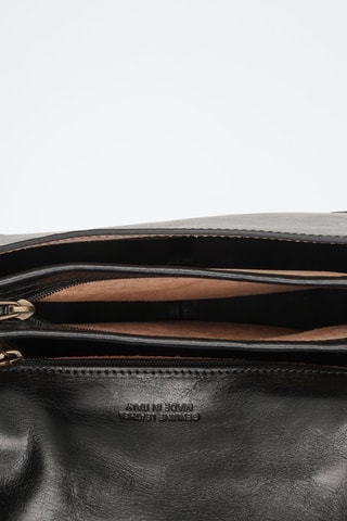 Sac bandoulière en cuir Lilly - Noir