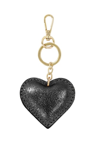 Porte-clés en cuir Love - Noir