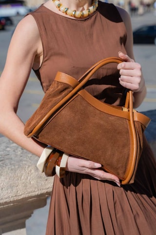 Sac à main en cuir Baccia - Camel