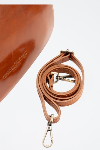 Sac porté épaule en cuir Emi - Camel