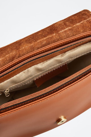 Sac bandoulière en cuir Tex - Camel