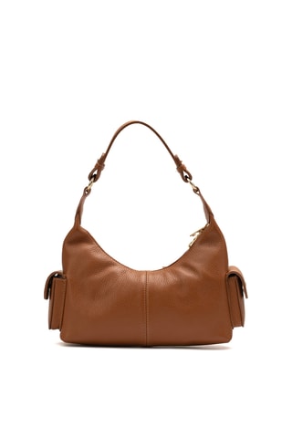 Sac porté épaule en cuir Dolce - Camel