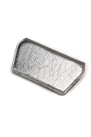 Etui pour lunettes en cuir Lune - Argenté