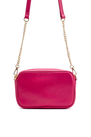 Sac bandoulière en cuir Bio - Fuchsia