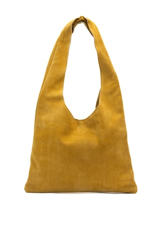 Sac porté épaule en nubuck Rica - Jaune