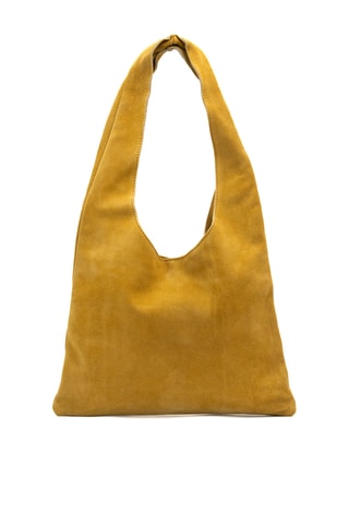 Sac porté épaule en nubuck Rica - Jaune