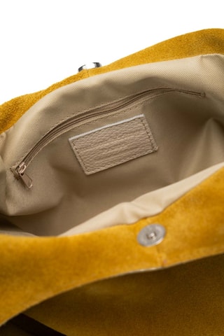 Sac porté épaule en nubuck Rica - Jaune