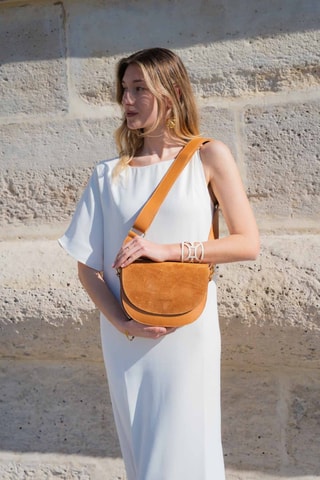 Sac bandoulière en cuir Zest - Camel
