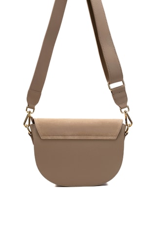 Sac bandoulière en cuir Zest - Taupe