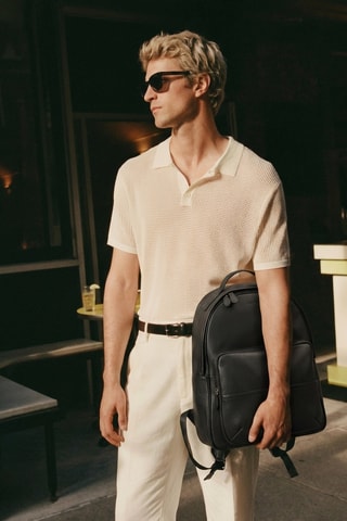 Sac à dos en cuir Sway - Noir