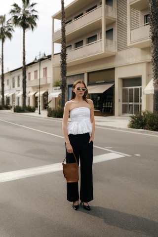 Sac seau en cuir Reti - Camel