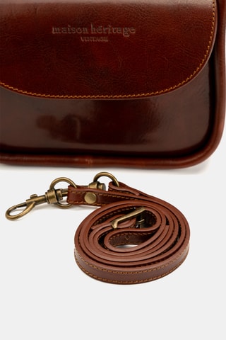 Sac à main en cuir Lou - Marron