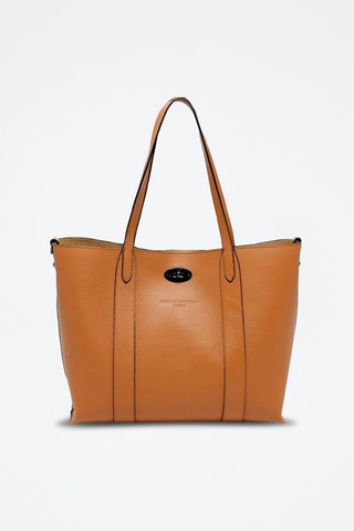 Cabas et pochette en cuir Elis - Camel