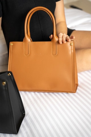 Sac à main en cuir Pure - Camel