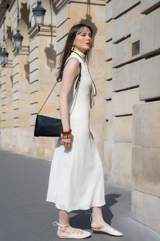 Sac bandoulière en cuir Brille - Noir