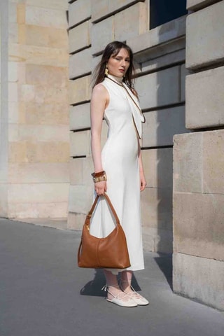 Sac porté épaule en cuir Onda - Camel