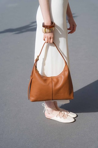 Sac porté épaule en cuir Onda - Camel