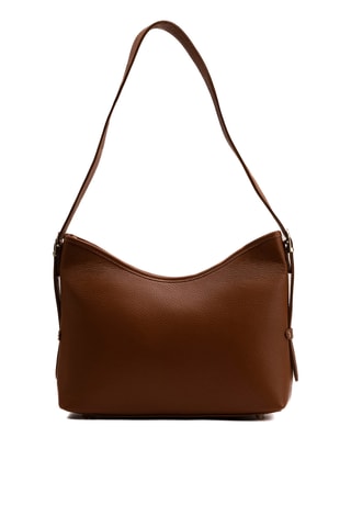 Sac porté épaule en cuir Olia - Camel