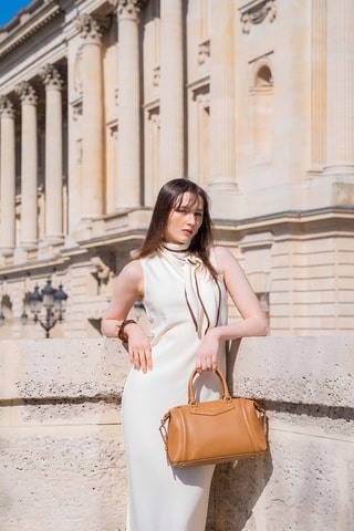 Sac bowling en cuir Speranza - Camel