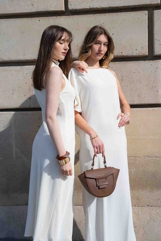 Sac à main en cuir Mini Votti - Camel