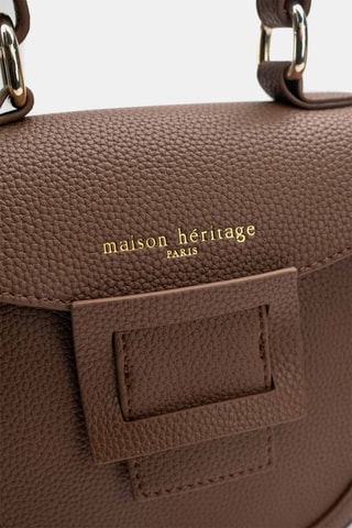 Sac à main en cuir Mini Votti - Camel