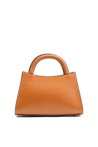 Sac bandoulière en cuir Milano - Beige et camel