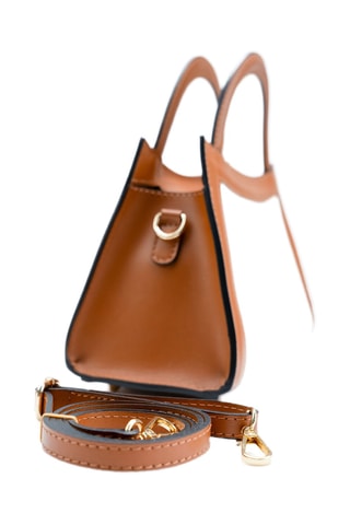 Sac bandoulière en cuir Milano - Beige et camel