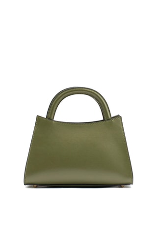 Sac bandoulière en cuir Milano - Beige et vert