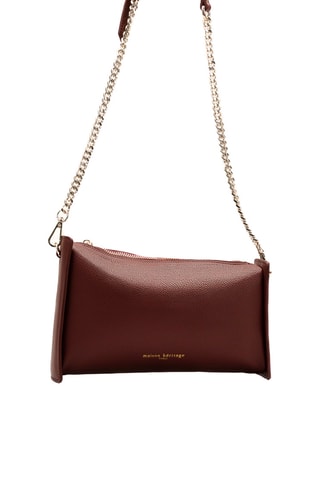 Sac bandoulière en cuir Brille - Bordeaux