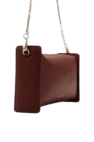 Sac bandoulière en cuir Brille - Bordeaux