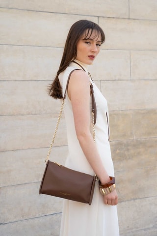 Sac bandoulière en cuir Brille - Camel