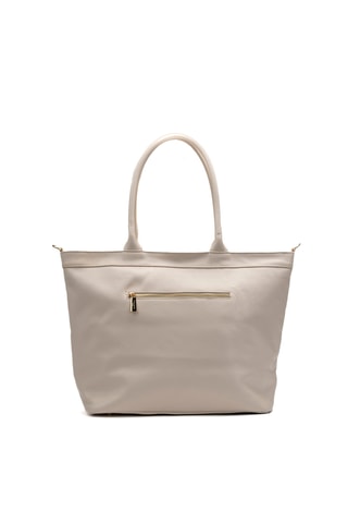 Cabas en cuir Biri - Blanc