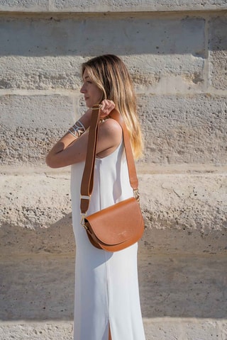 Sac bandoulière en cuir Amarone - Camel