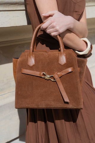 Sac à main en cuir Moscio - Camel