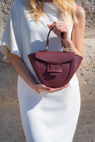 Sac à main en cuir Mini Votti - Bordeaux