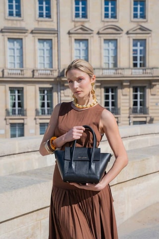 Sac à main en cuir Lazzo - Noir