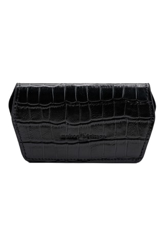 Etui pour lunettes en cuir Lune - Noir
