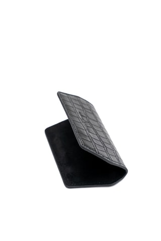 Etui pour lunettes en cuir Lune - Noir