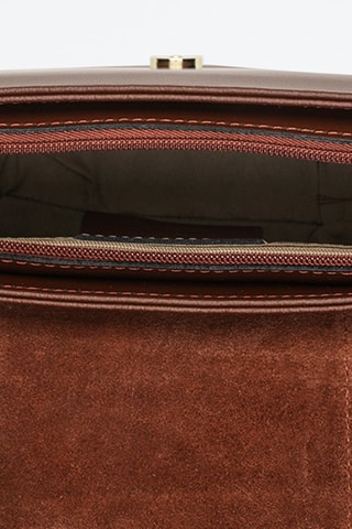 Sac bandoulière en cuir Tex - Marron