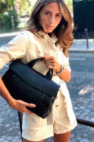 Sac à main en cuir Geni - Noir