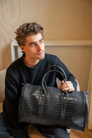 Sac bowling en cuir Nino - Noir
