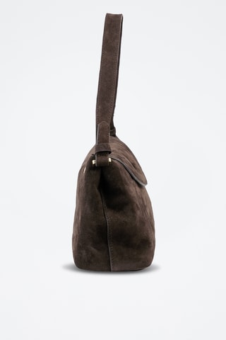 Sac bandoulière en cuir  - Marron