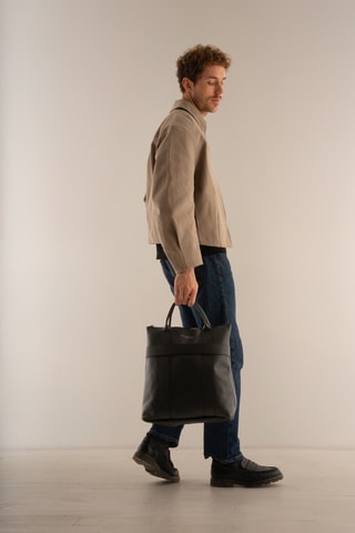 Sac à dos en cuir Noel Fd  - Noir