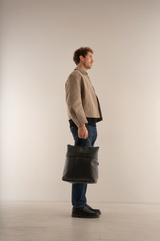 Sac à dos en cuir Noel Fd  - Noir