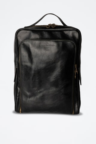 Sac à dos en cuir Noah Vintage  - Noir
