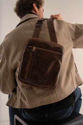 Sacoche en cuir Kane  - Camel