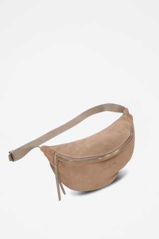 Sac banane en cuir Rachel - Taupe